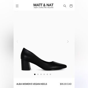 Matt & Nat Black Pointed-Toe Vegan Leather Flats